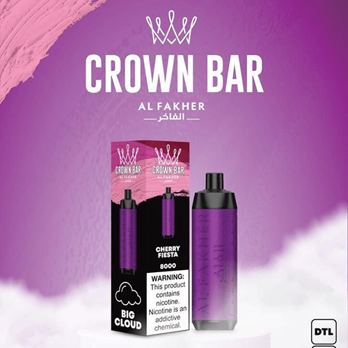 ALFAKHER CROWN BAR CHERRY RASPBERRY - 8000 PUFFS — image 1