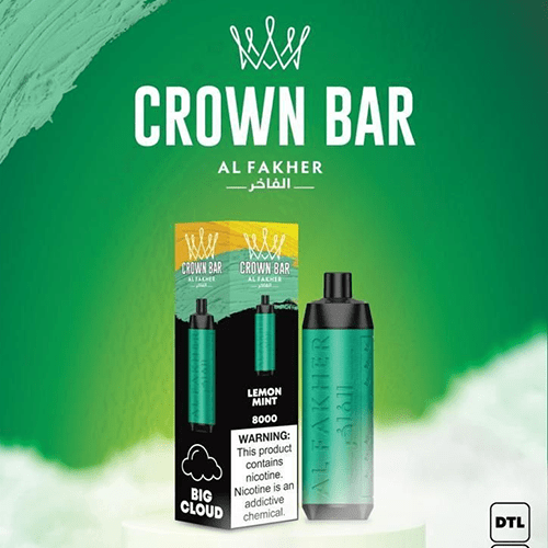 ALFAKHER CROWN BAR LEMON MINT - 8000 PUFFS — image 1
