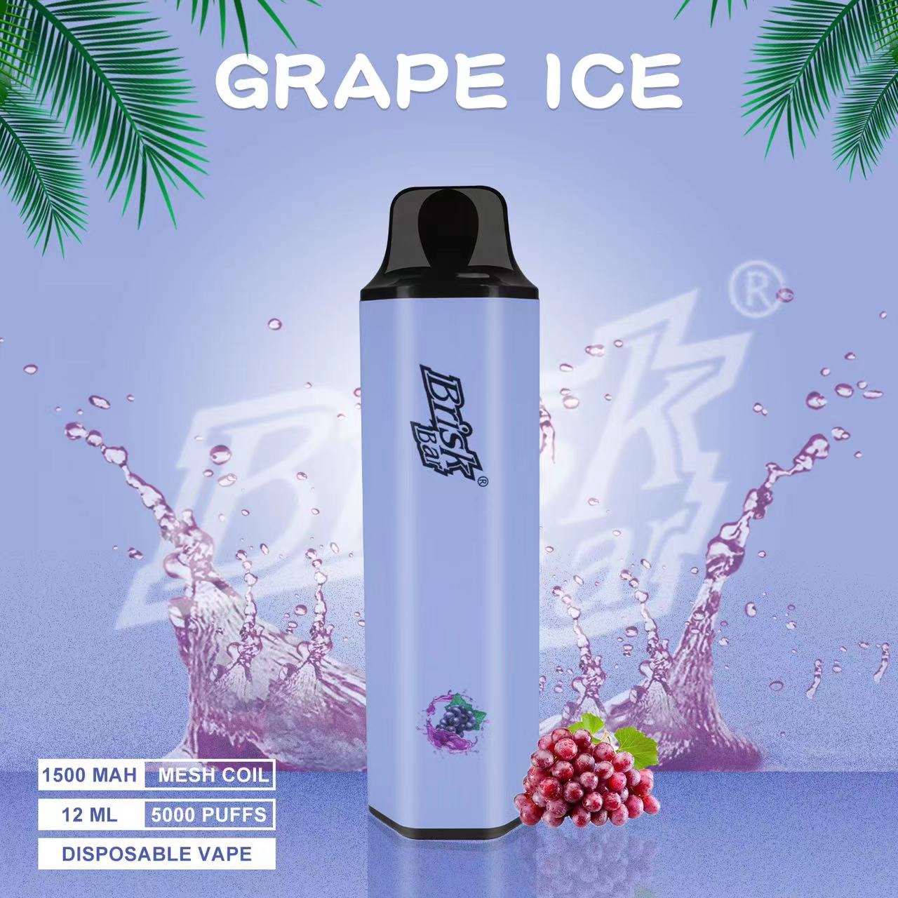 BRISK BAR GRAPE ICE – 5000 PUFFS — image 1