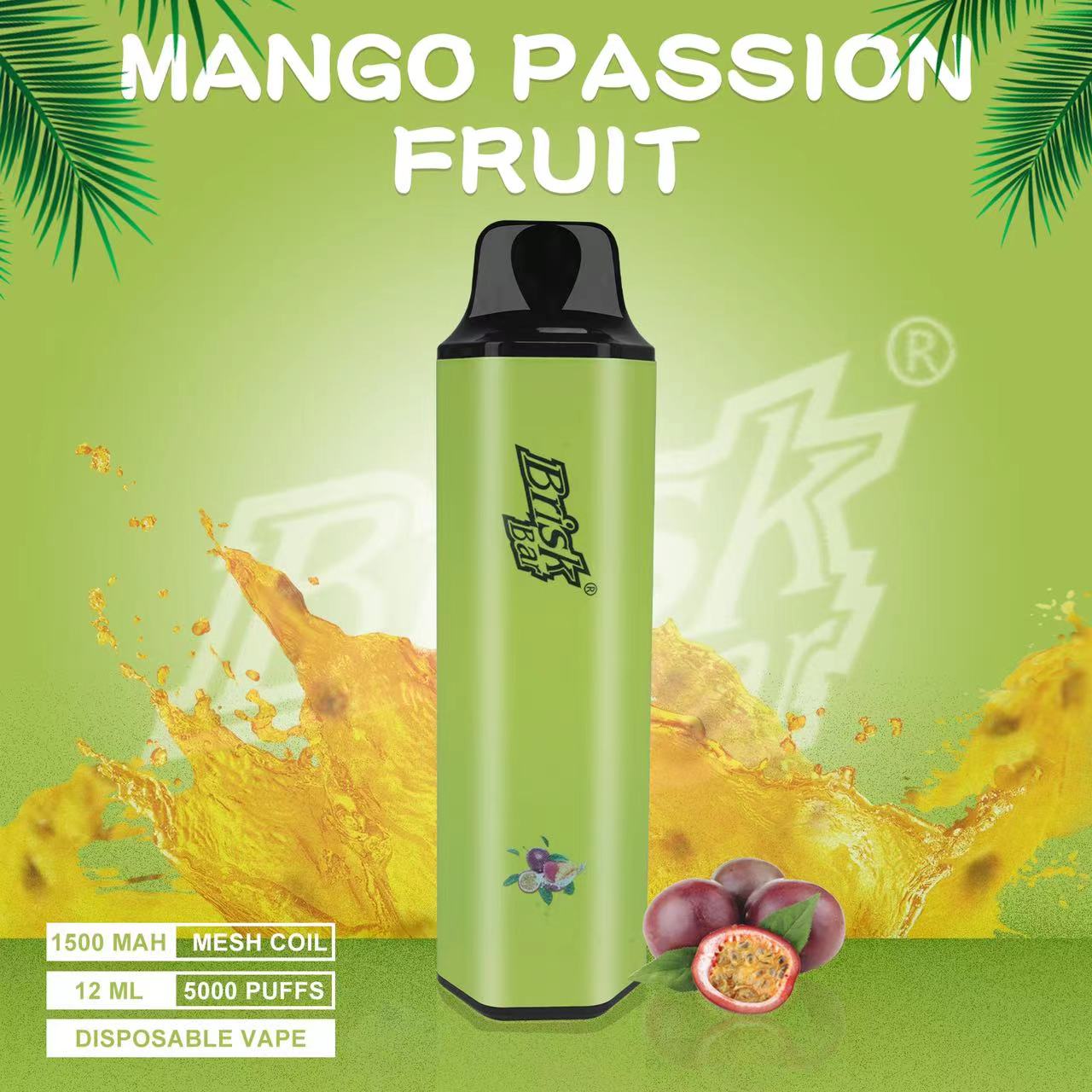 BRISK BAR MANGO PASSION FRUIT – 5000 PUFFS — image 1