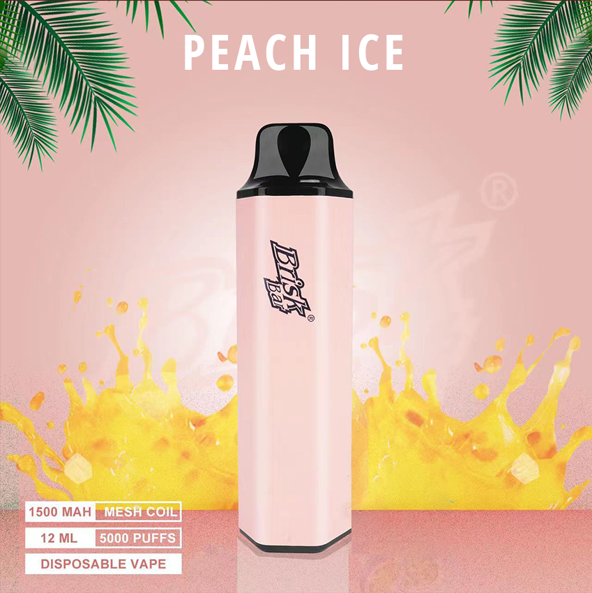 BRISK BAR PEACH ICE – 5000 PUFFS — image 1