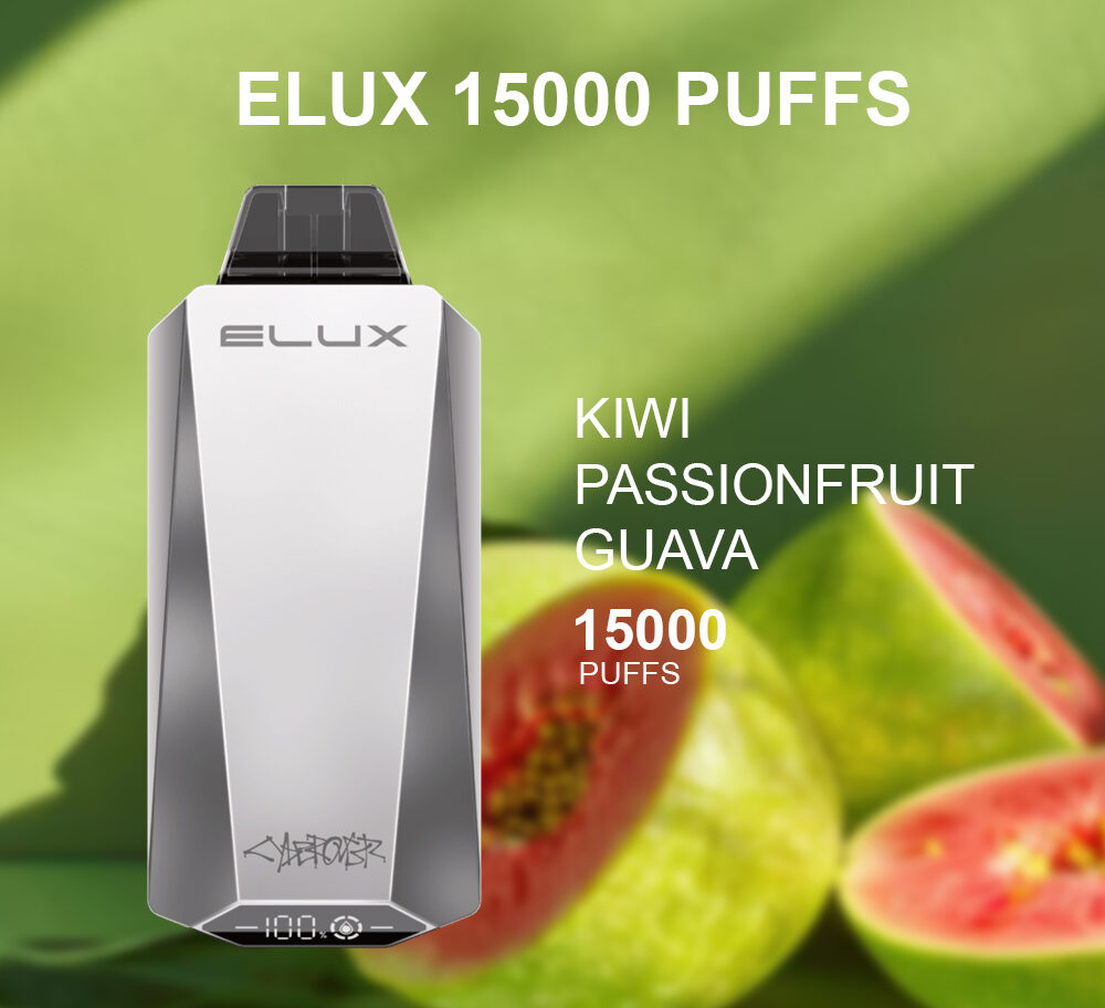 ELUX KIWI PASSIONFRUIT GUAVA - 15000 PUFFS — image 1