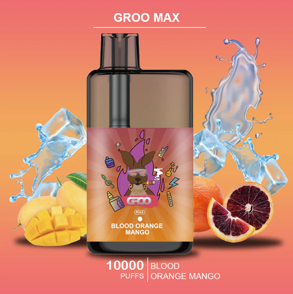 GROO MAX - BLOOD ORANGE MANGO - 10000 PUFFS — image 1