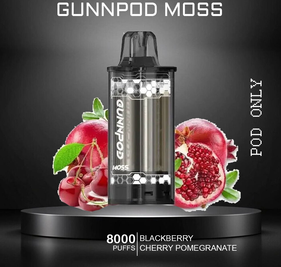 GUNNPOD MOSS - BLACKBERRY CHERRY POMEGRANATE - 8000 PUFFS - POD ONLY — image 1