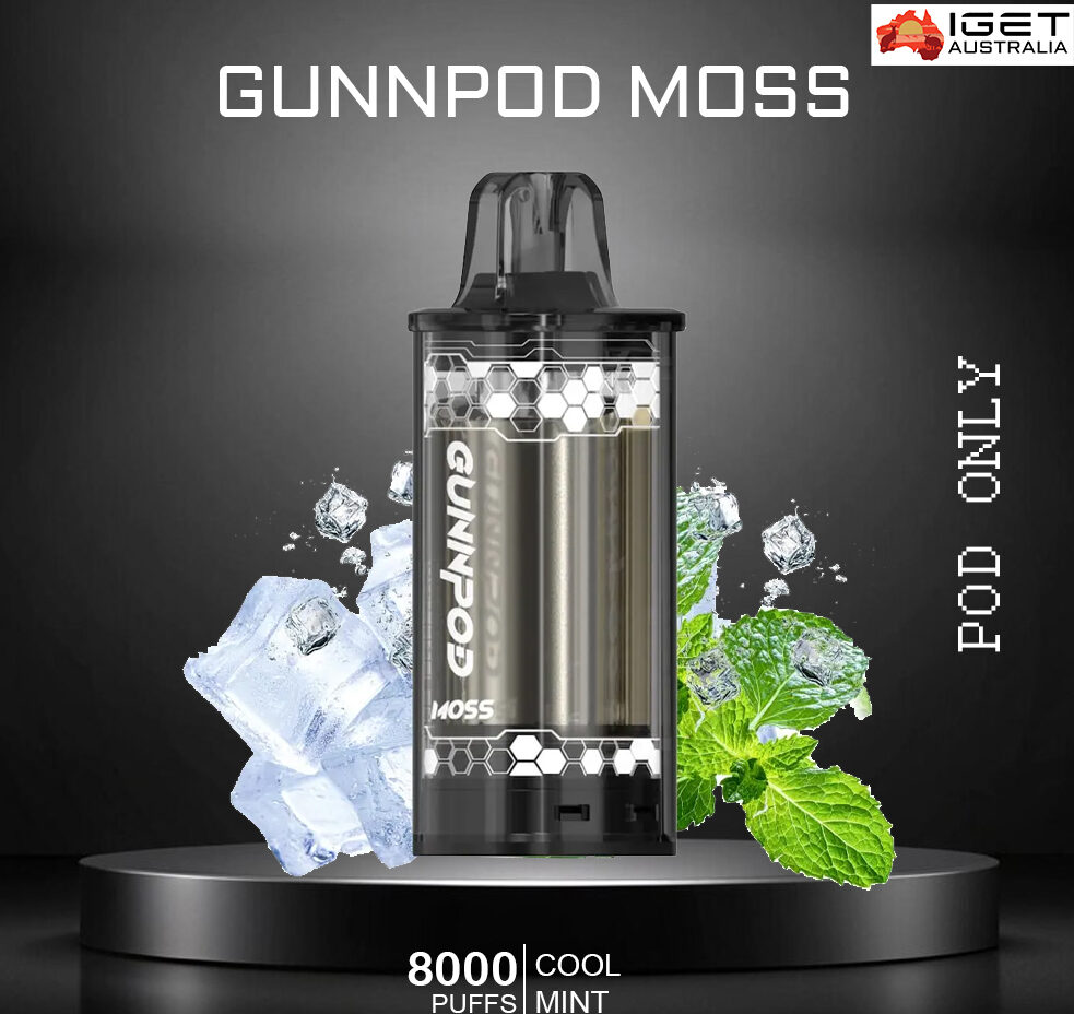 GUNNPOD MOSS - COOL MINT - 8000 PUFFS - POD ONLY — image 1