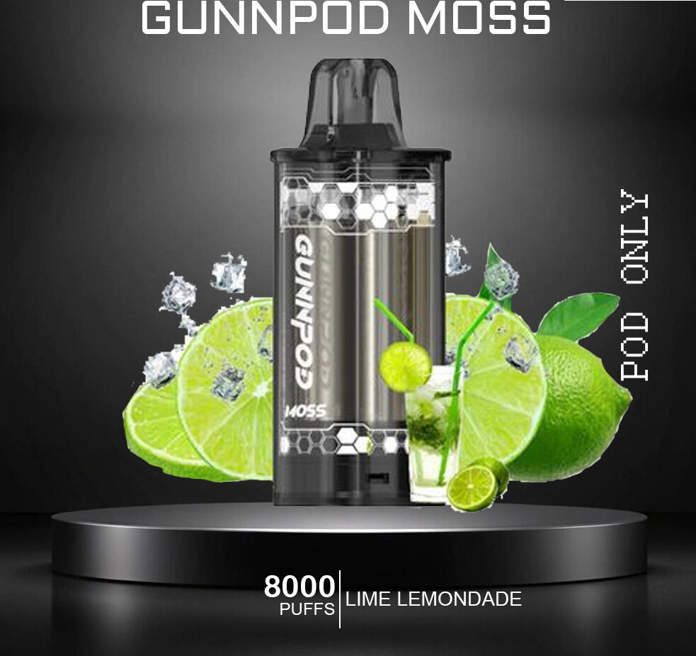GUNNPOD MOSS - LIME LEMONDADE - 8000 PUFFS - POD ONLY — image 1