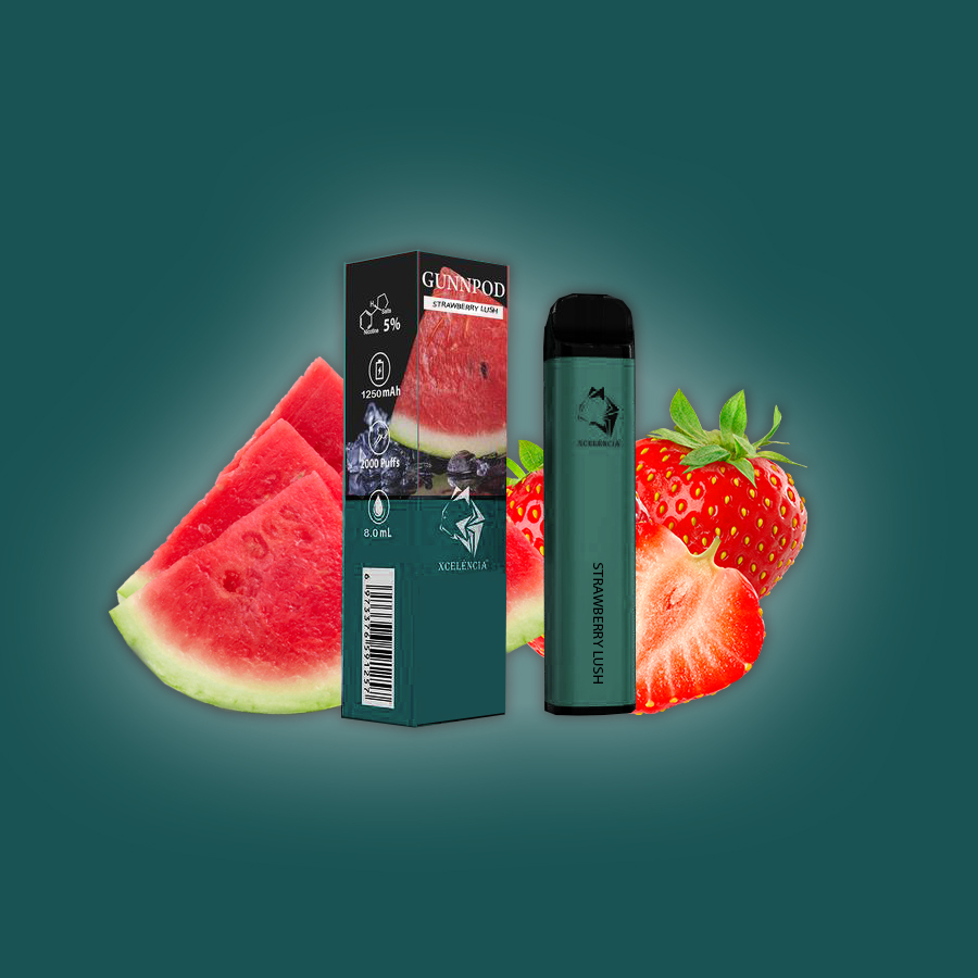 GUNNPOD STRAWBERRY LUSH – 2000 PUFFS — image 1