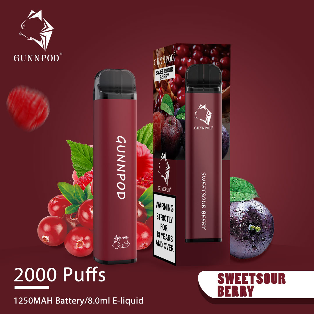 GUNNPOD SWEETSOUR BERRY – 2000 PUFFS — image 1