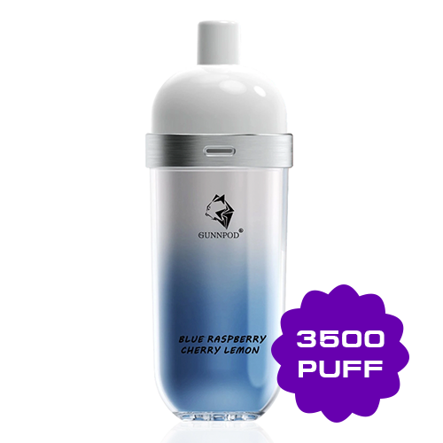 GUNNPOD WAVE BLUE RASPBERRY CHERRY LEMON – 3500 PUFFS — image 1