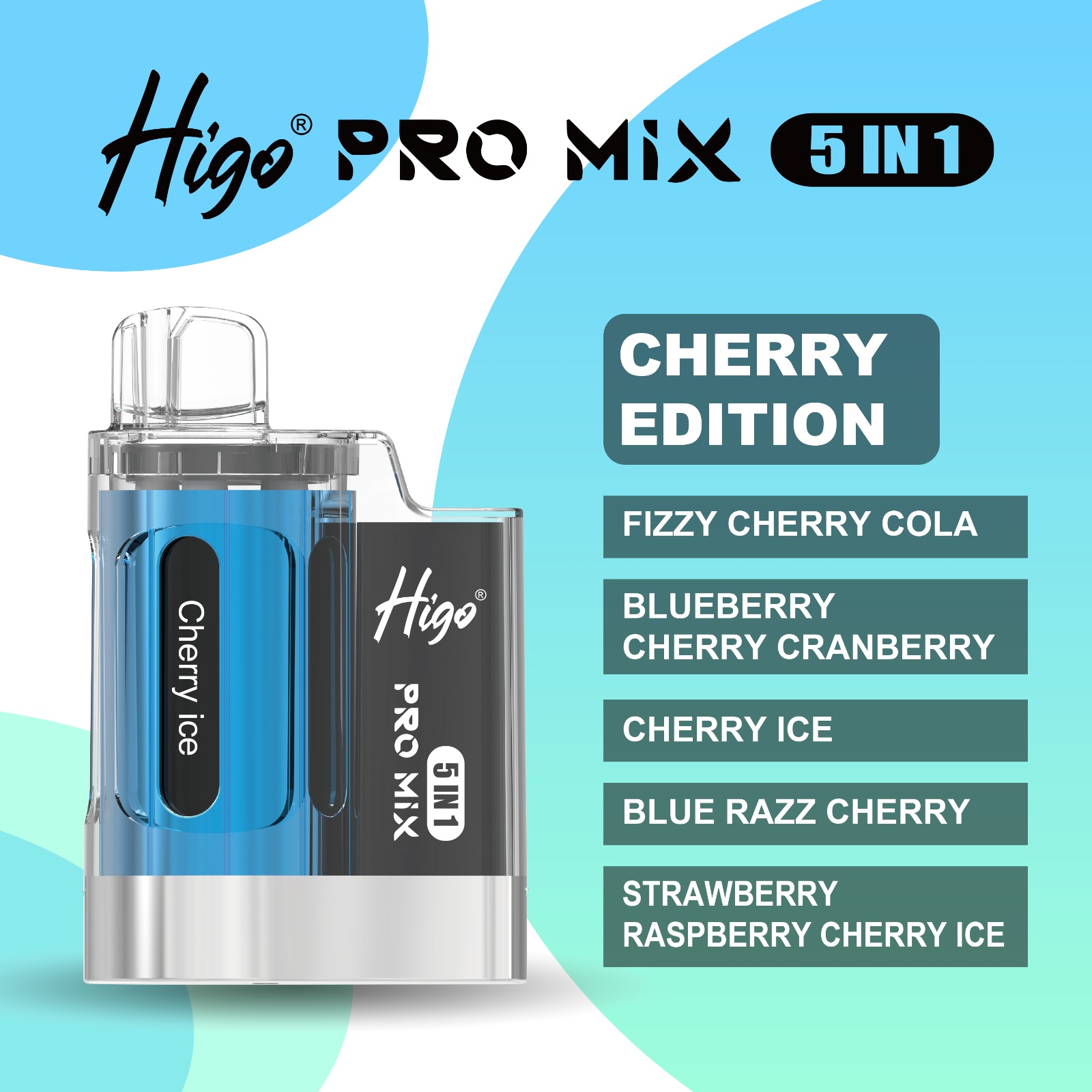 Higo PRO MIX 5 IN 1 - CHERRY EDITION - 6000 PUFFS — image 1