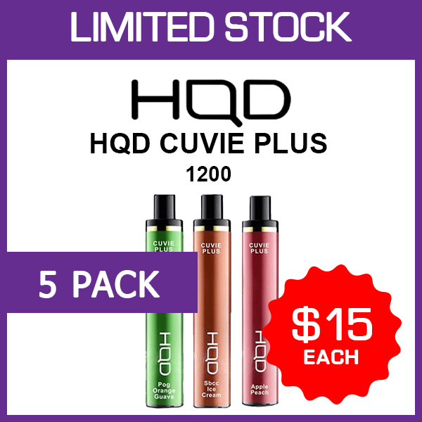 HQD CUVIE PLUS – 1200 PUFFS – 5 PACK — image 1