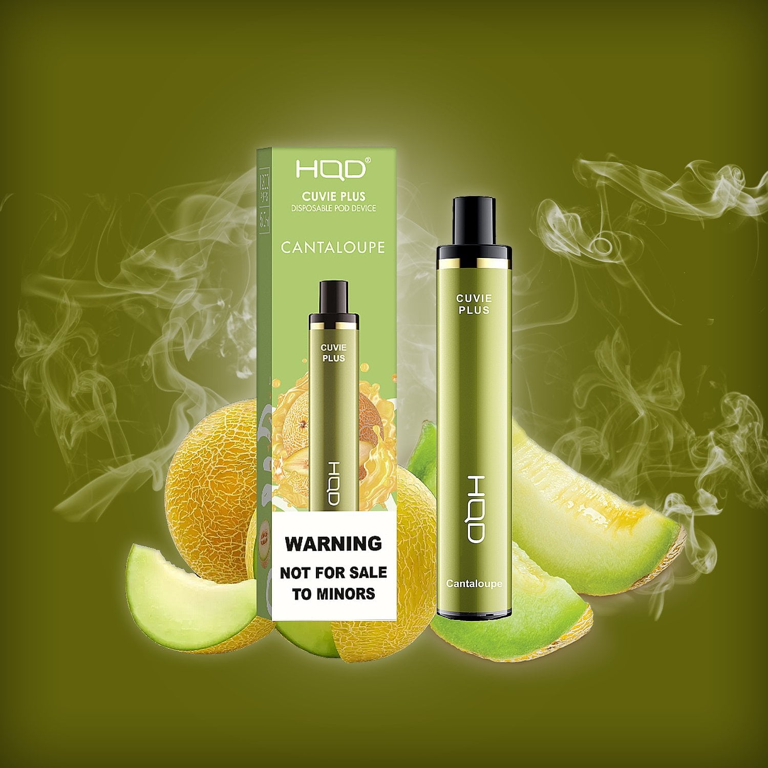 HQD CUVIE PLUS CANTALOUPE – 1200 PUFFS — image 1