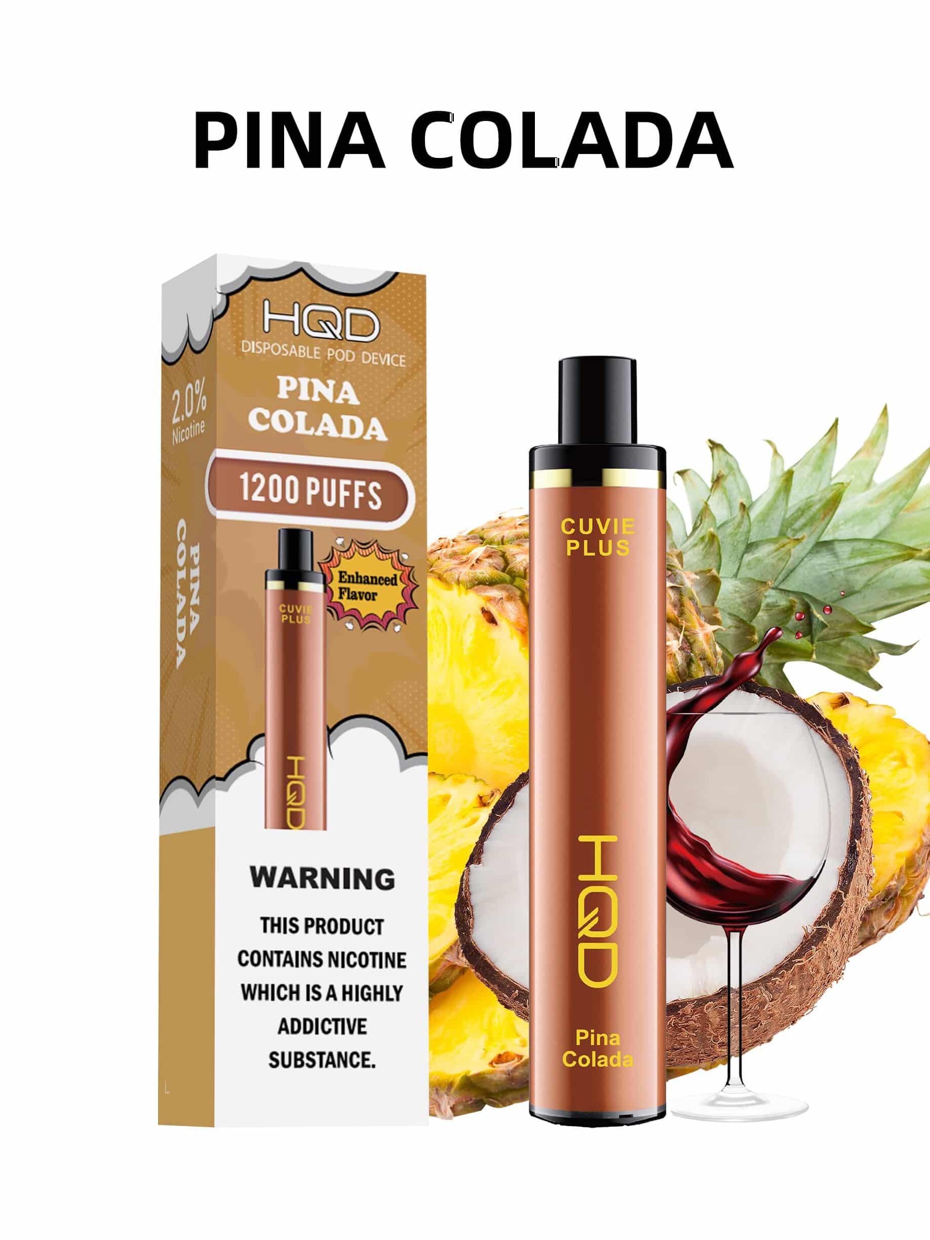 HQD CUVIE PLUS PINA COLADA – 1200 PUFFS — image 1