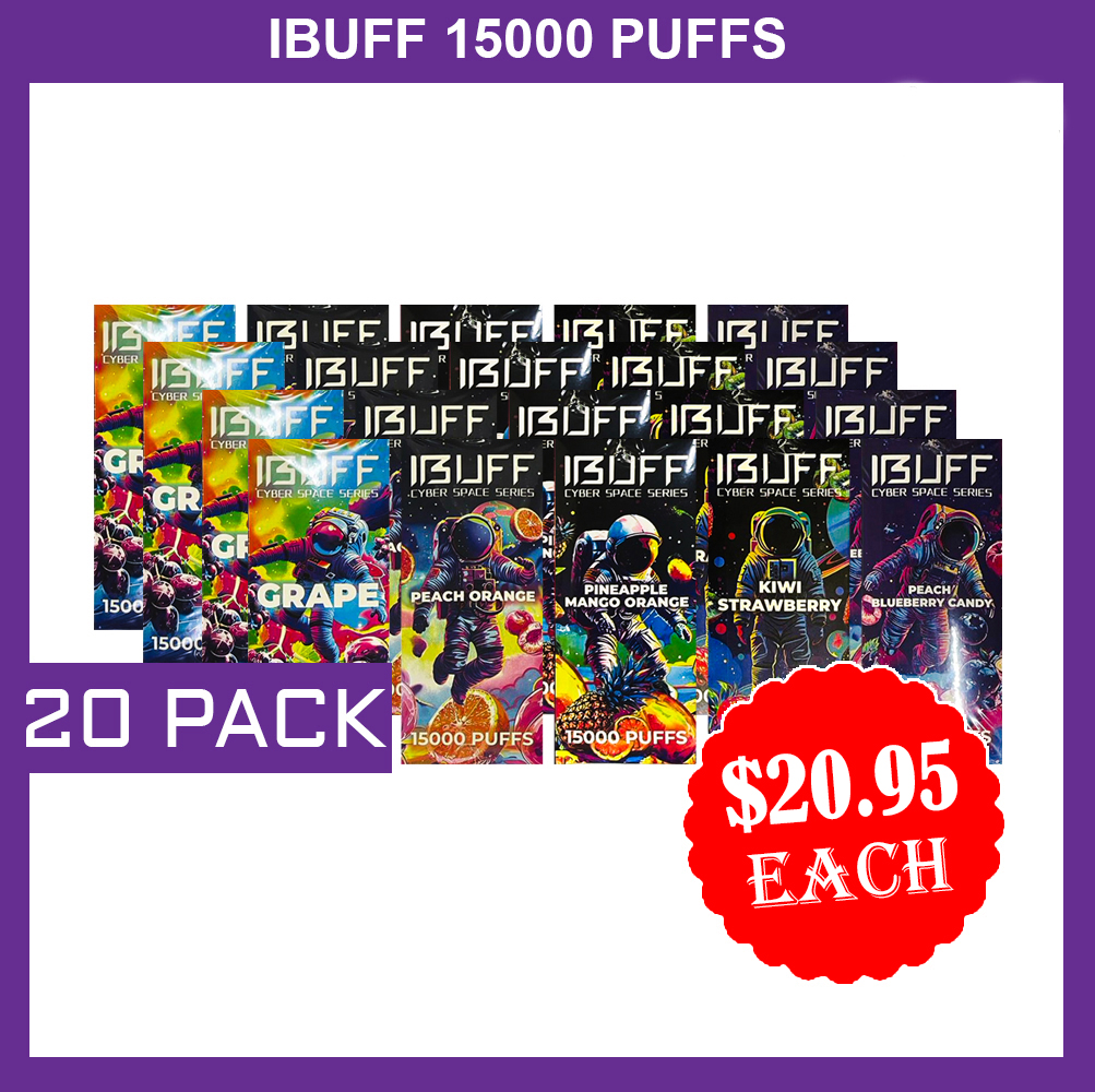 IBUFF SHISHA 15000 PUFFS - 20 PACK — image 1