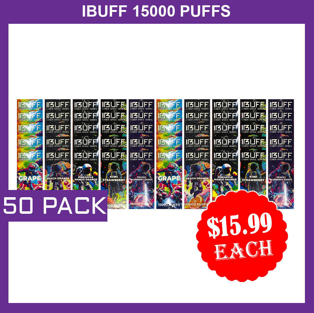 IBUFF SHISHA 15000 PUFFS - 50 PACK — image 1