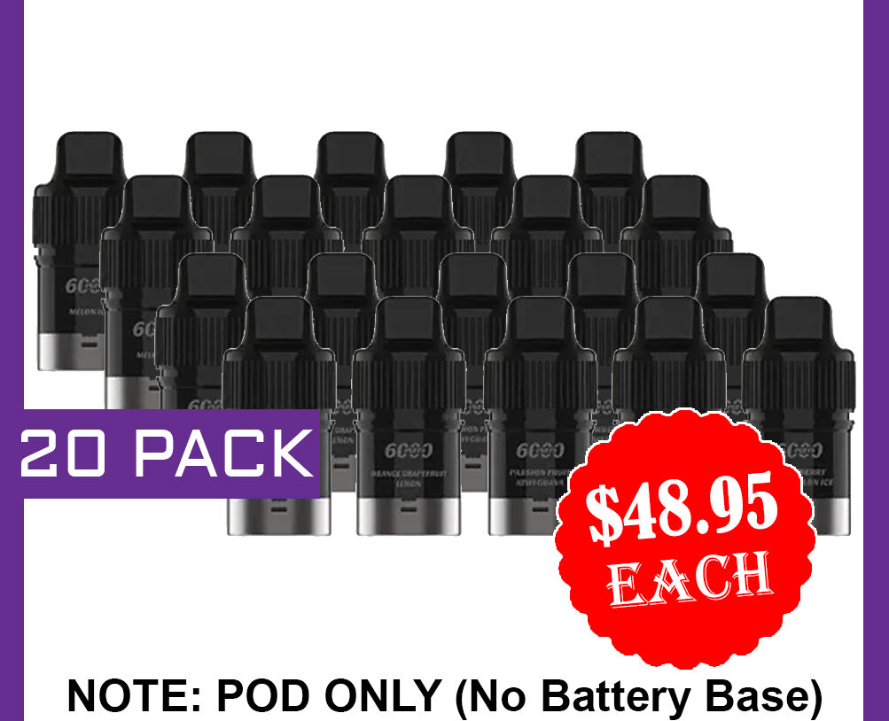 IGET BAR PLUS – POD ONLY – 3 PACK – 6000 PUFFS (No Battery Base)
