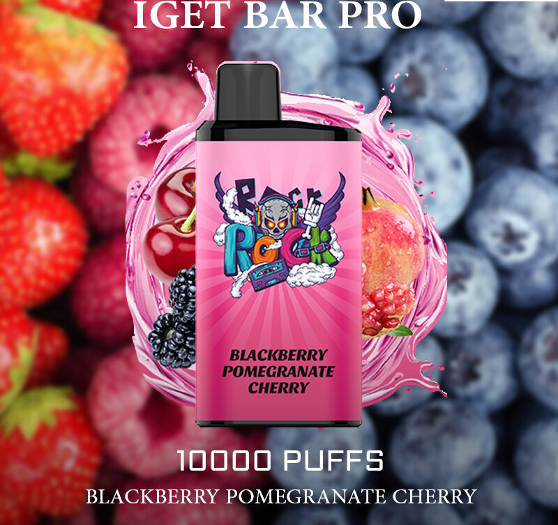 IGET BAR PRO - BLACKBERRY POMEGRANATE CHERRY - 10000 PUFFS — image 1