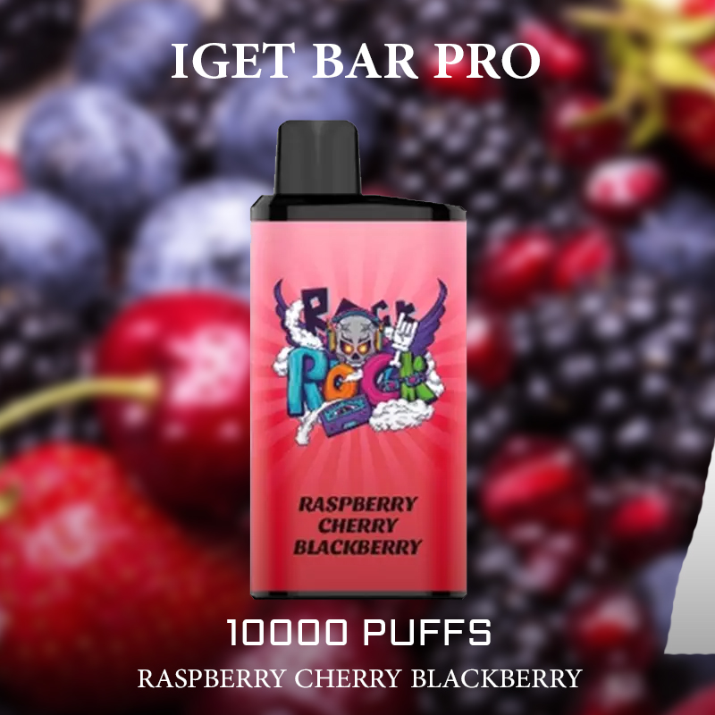 IGET BAR PRO RASPBERRY CHERRY BLACKBERRY - 10000 PUFFS — image 1