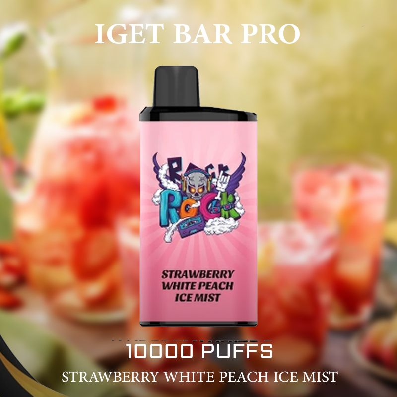 IGET BAR PRO STRAWBERRY WHITE PEACH ICE MIST - 10000 PUFFS — image 1
