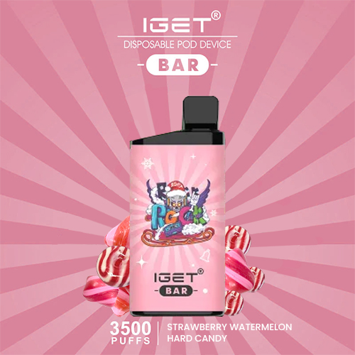 IGET BAR STRAWBERRY WATERMELON HARD CANDY – 3500 PUFFS — image 1