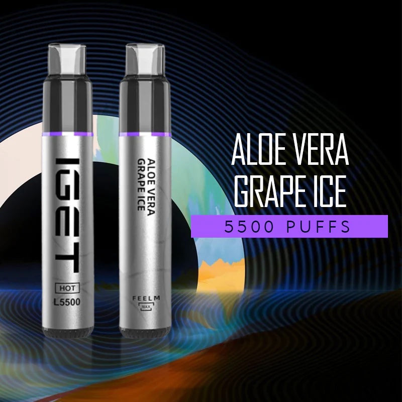 IGET HOT ALOE VERA GRAPE ICE – 5500 PUFFS — image 1