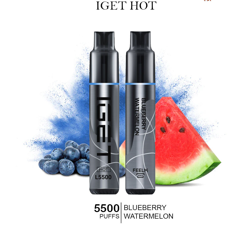 IGET HOT BLUEBERRY WATERMELON – 5500 PUFFSslick — image 1