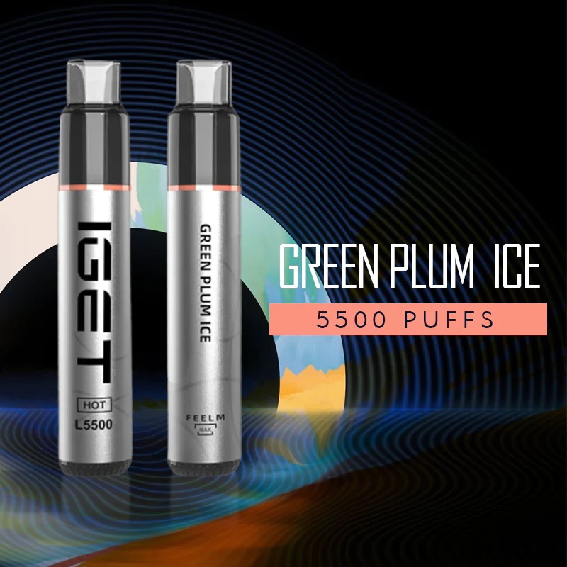IGET HOT GREEN PLUM ICE – 5500 PUFFS — image 1