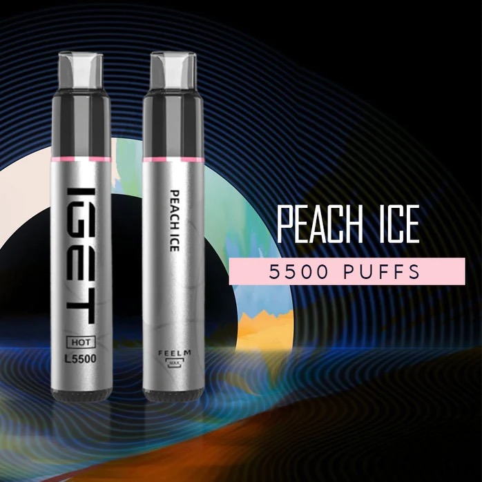 IGET HOT PEACH ICE – 5500 PUFFS — image 1