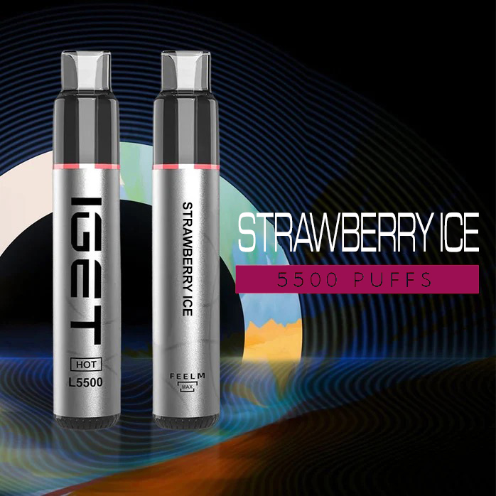 IGET HOT STRAWBERRY ICE – 5500 PUFFS — image 1