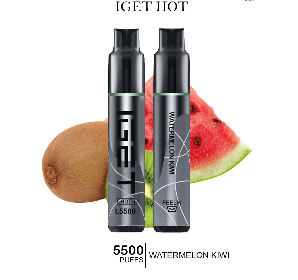 IGET HOT WATERMELON KIWI – 5500 PUFFS — image 1