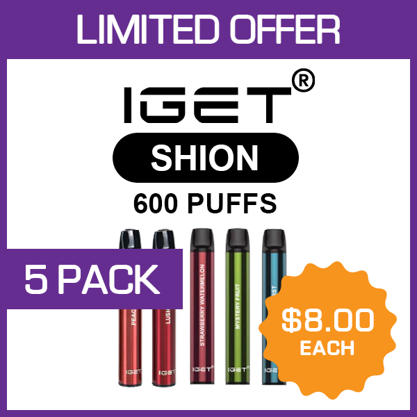 IGET SHION – 600 PUFFS – 5 PACK — image 1