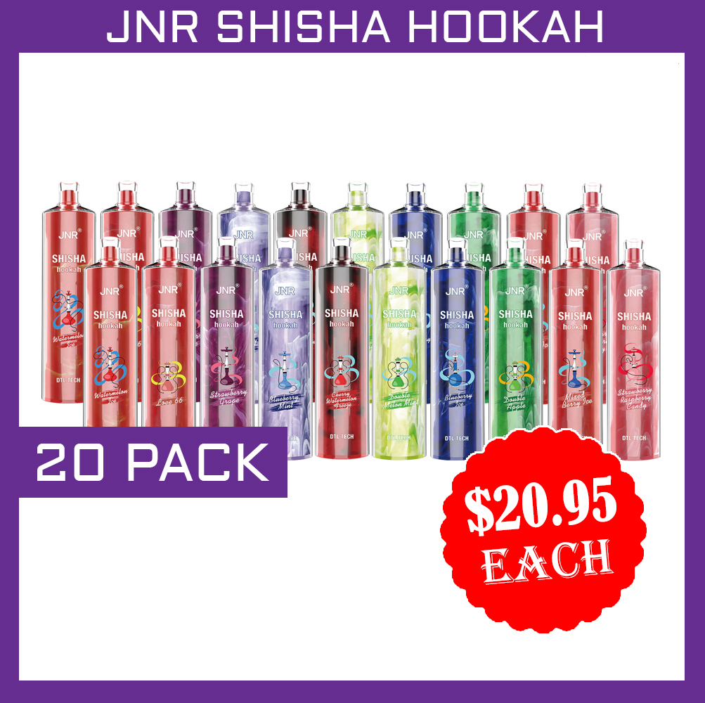 JNR SHISHA HOOKAH - 12000 PUFFS - 20 PACK — image 1