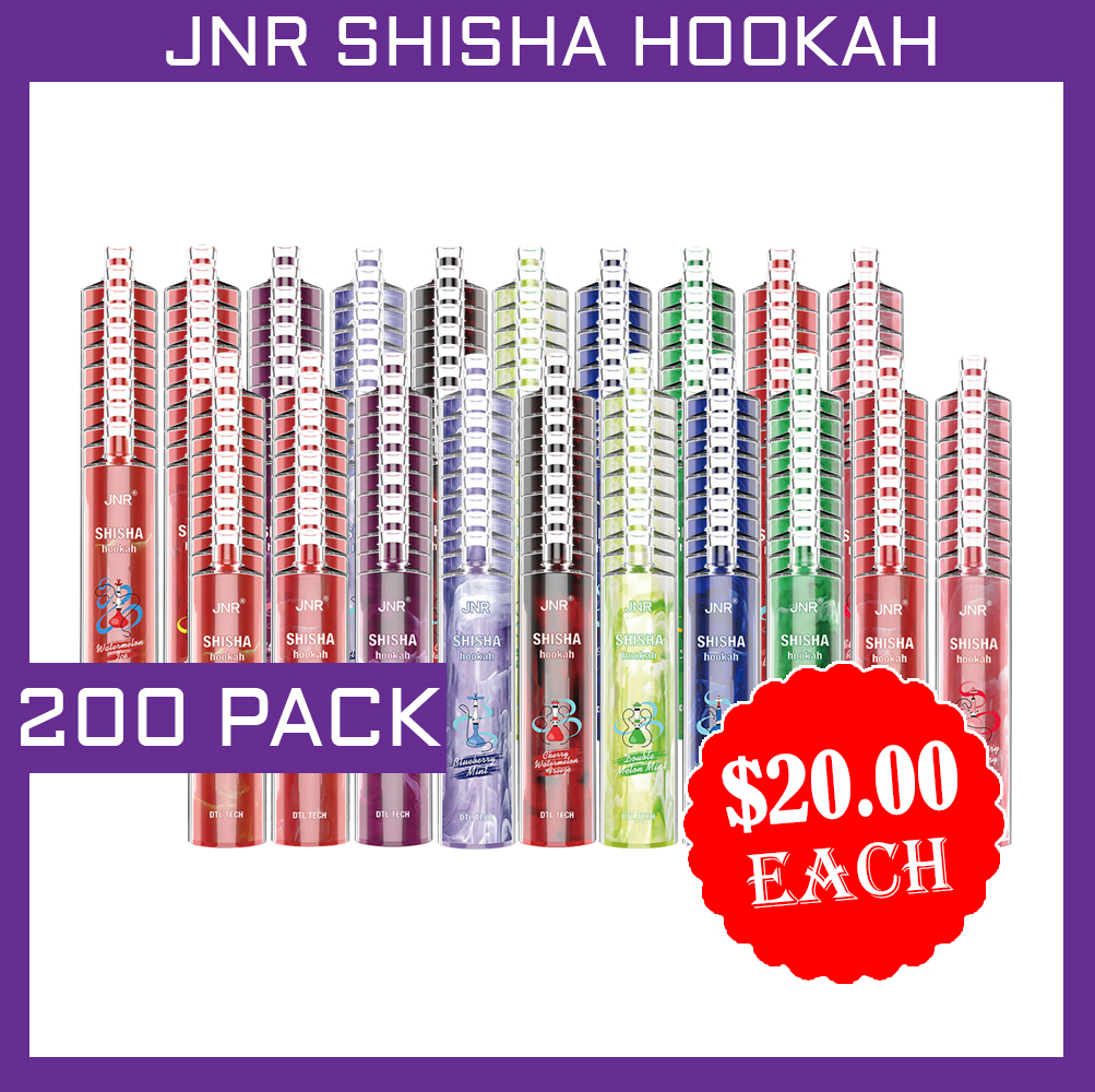 JNR SHISHA HOOKAH - 12000 PUFFS - 200 PACK — image 1