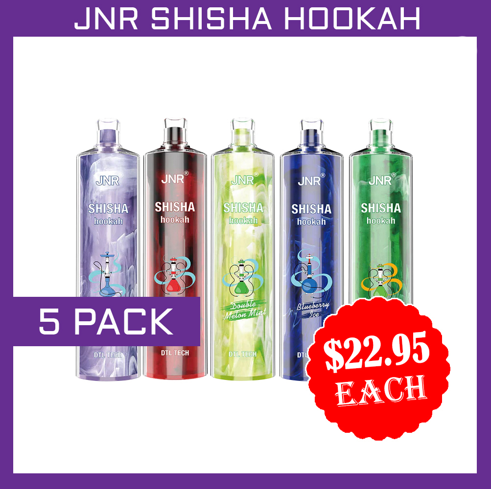 JNR SHISHA HOOKAH - 12000 PUFFS - 5 PACK — image 1