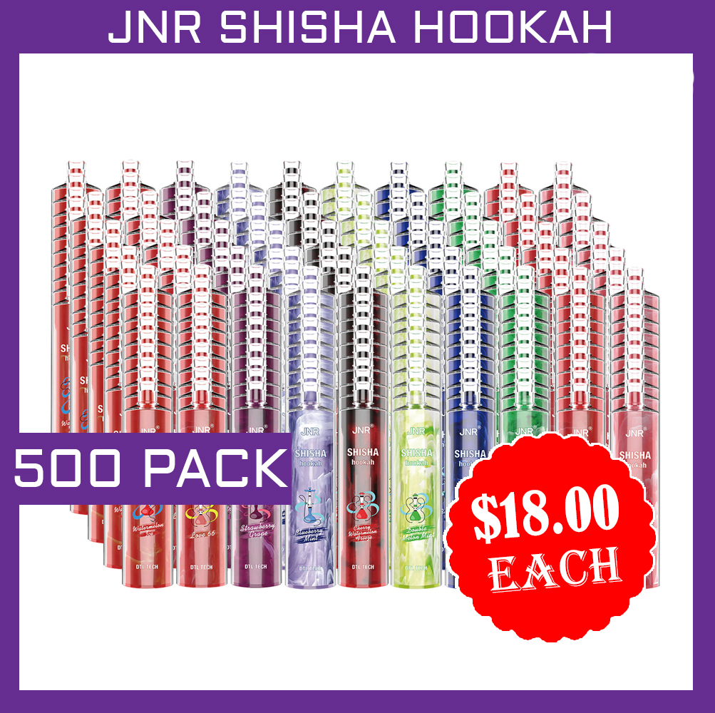 JNR SHISHA HOOKAH - 12000 PUFFS - 500 PACK — image 1