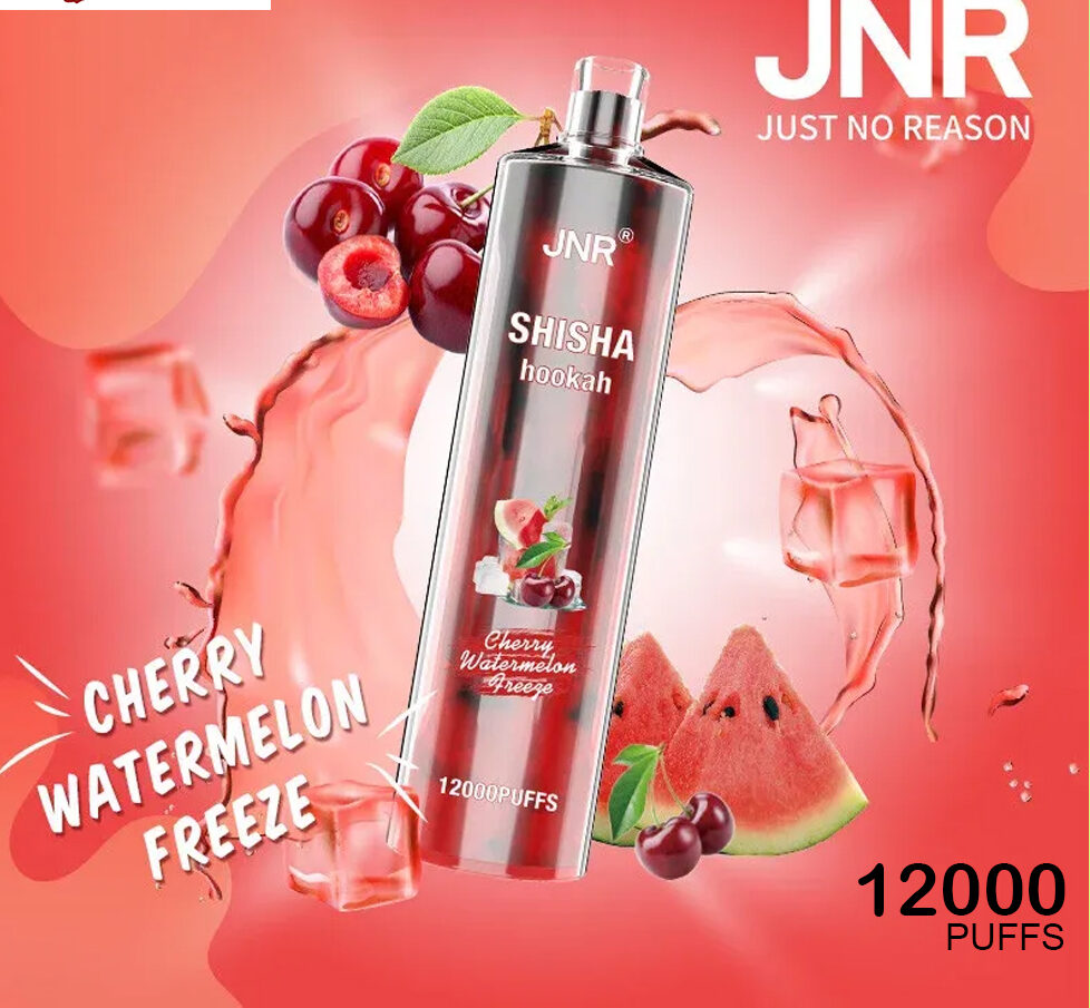 JNR SHISHA HOOKAH - CHERRY WATERMELON FREEZE - 12000 PUFFS — image 1