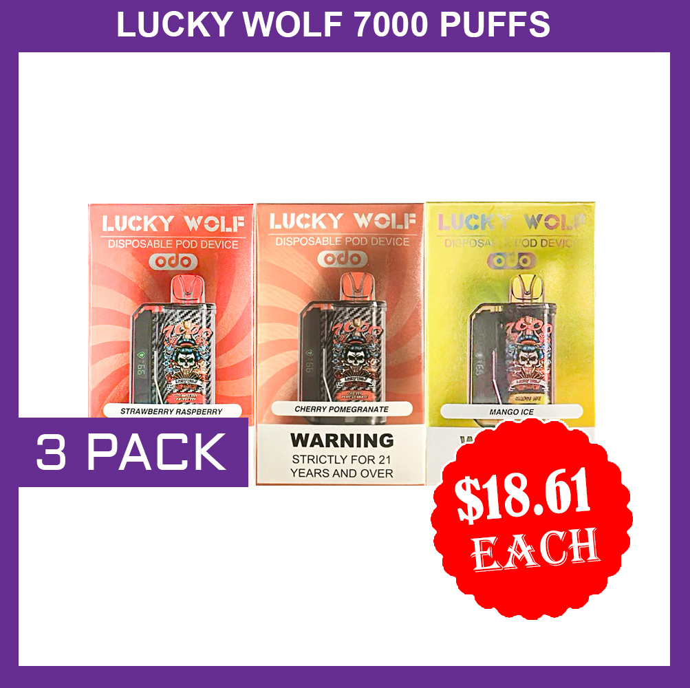LUCKY WOLF 7000 PUFFS - 3 PACK — image 1