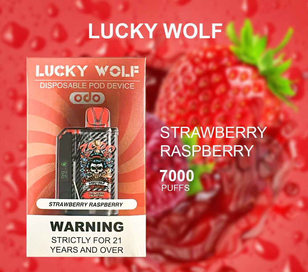 LUCKY WOLF STRAWBERRY RASPBERRY - 7000 PUFFS — image 1