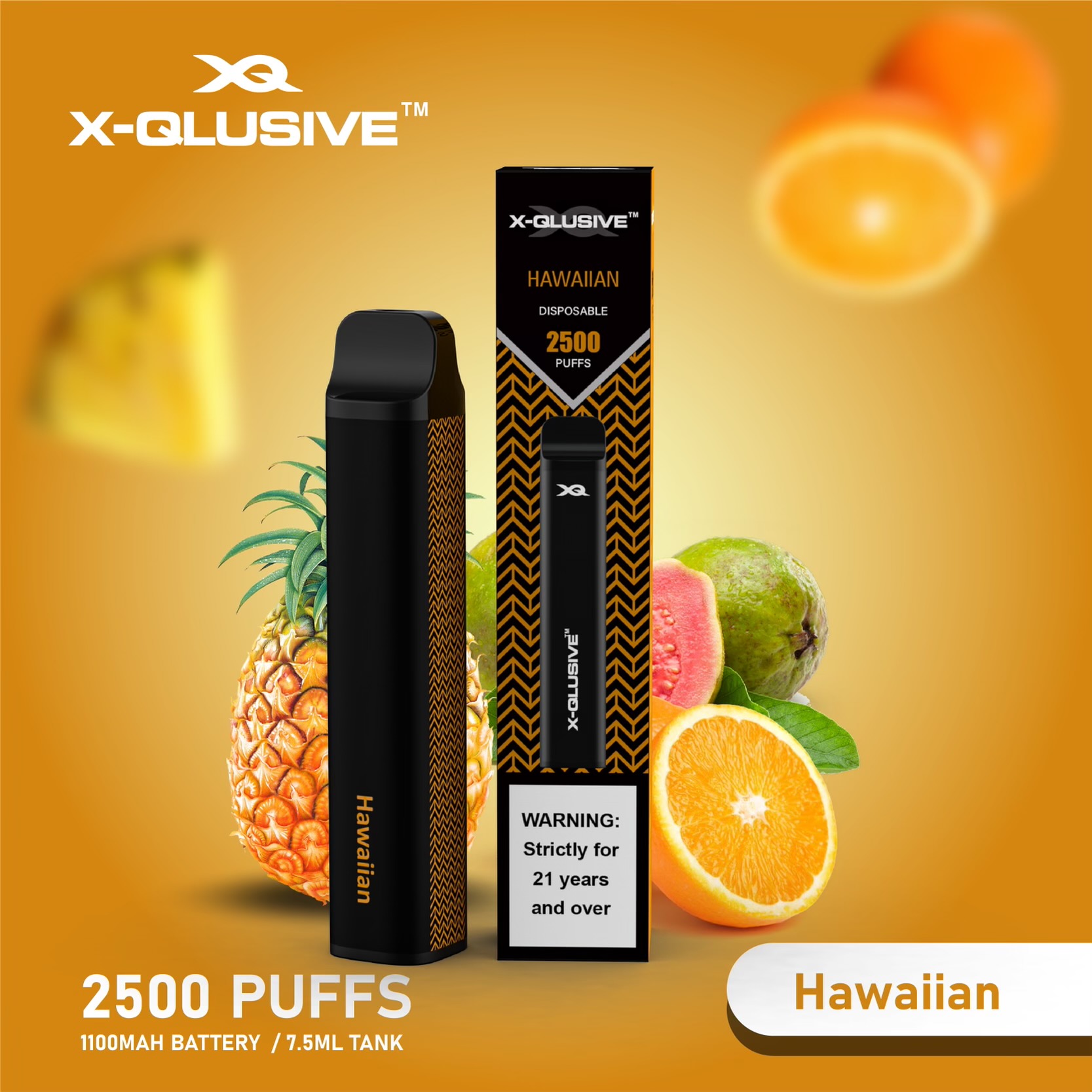 X-QLUSIVE HAWAIIAN – 2500 PUFFS — image 1