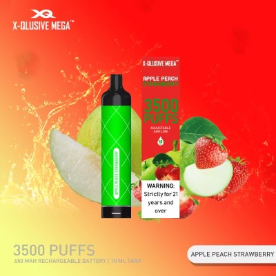 X-QLUSIVE MEGA APPLE PEACH STRAWBERRY – 3500 PUFFS | IGET Australia — image 1