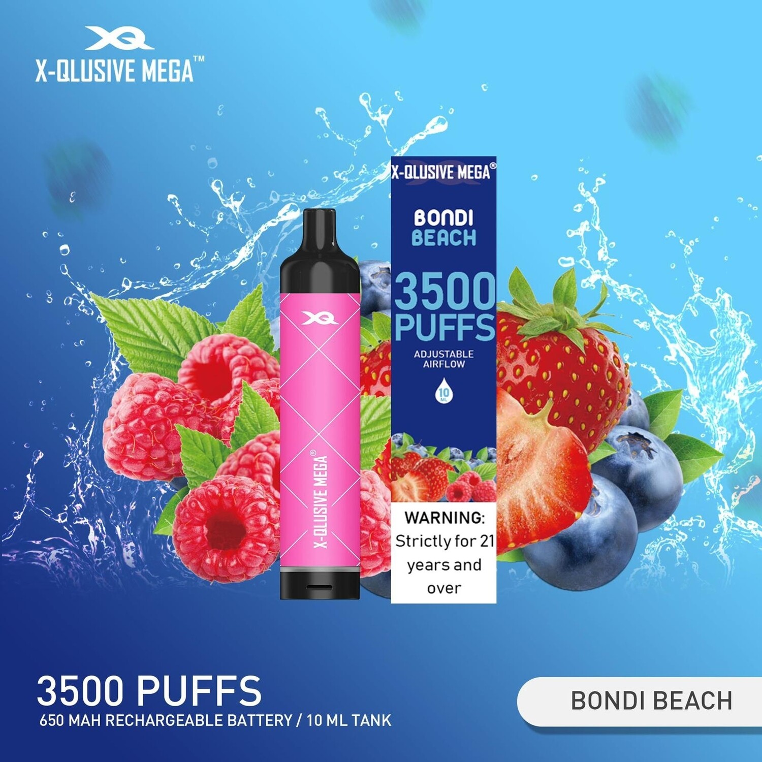X-QLUSIVE MEGA BONDI BEACH – 3500 PUFFS — image 1