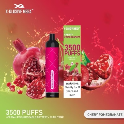 X-QLUSIVE MEGA CHERRY POMEGRANATE – 3500 PUFFS — image 1