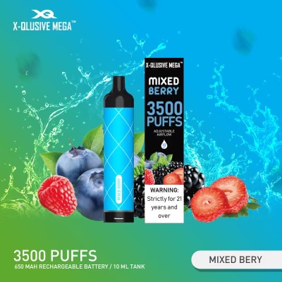 X-QLUSIVE MEGA MIXED BERRY – 3500 PUFFS — image 1