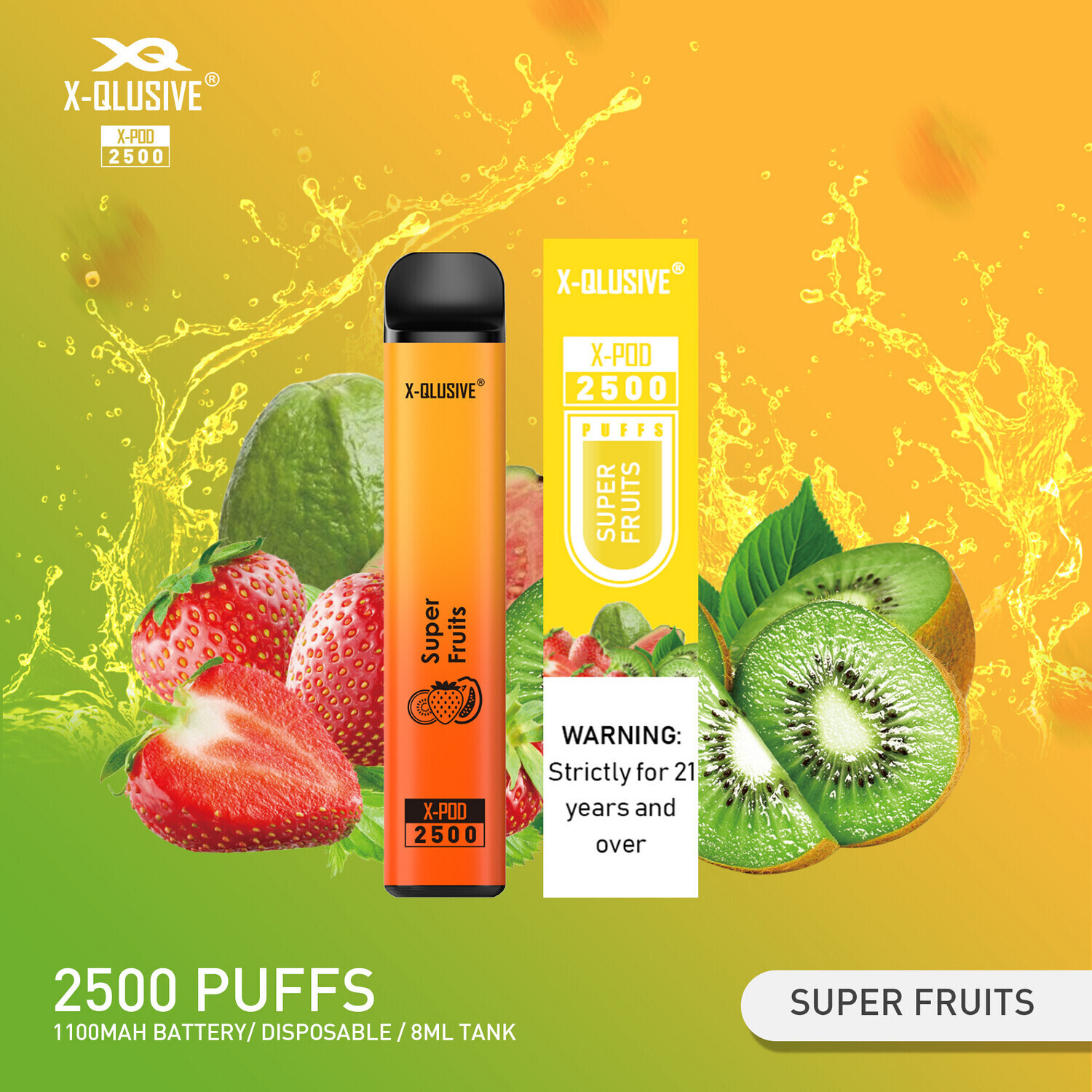 X-QLUSIVE MEGA SUPER FRUIT– 3500 PUFFS — image 1