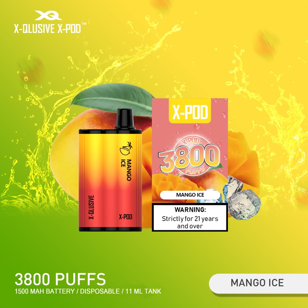 X-QLUSIVE X-POD MANGO ICE – 3800 PUFFS — image 1