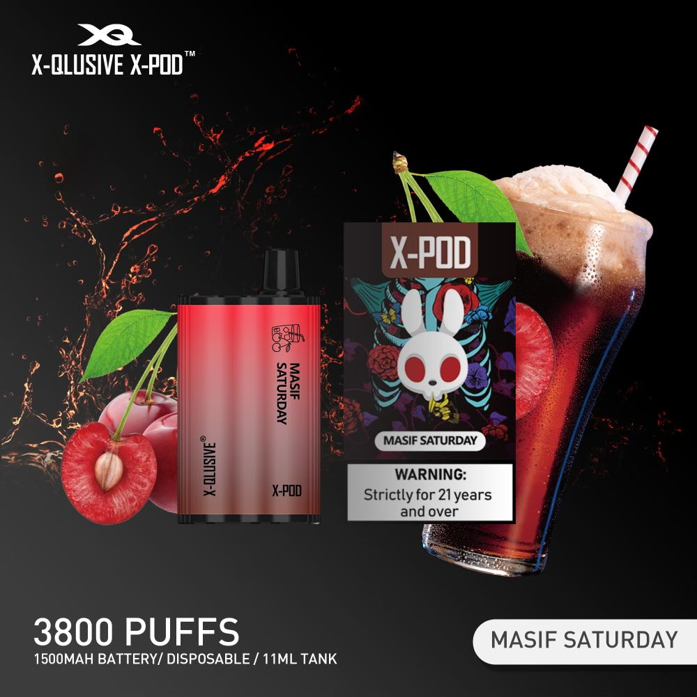 X-QLUSIVE X-POD MASIF SATURDAY (Cherry Cola Ice) – 3800 PUFFS — image 1
