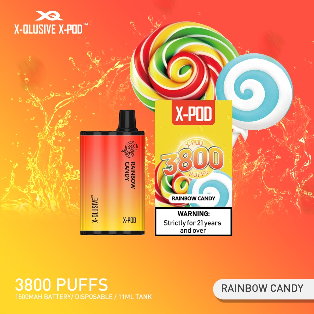 X-QLUSIVE X-POD RAINBOW CANDY – 3800 PUFFS — image 1