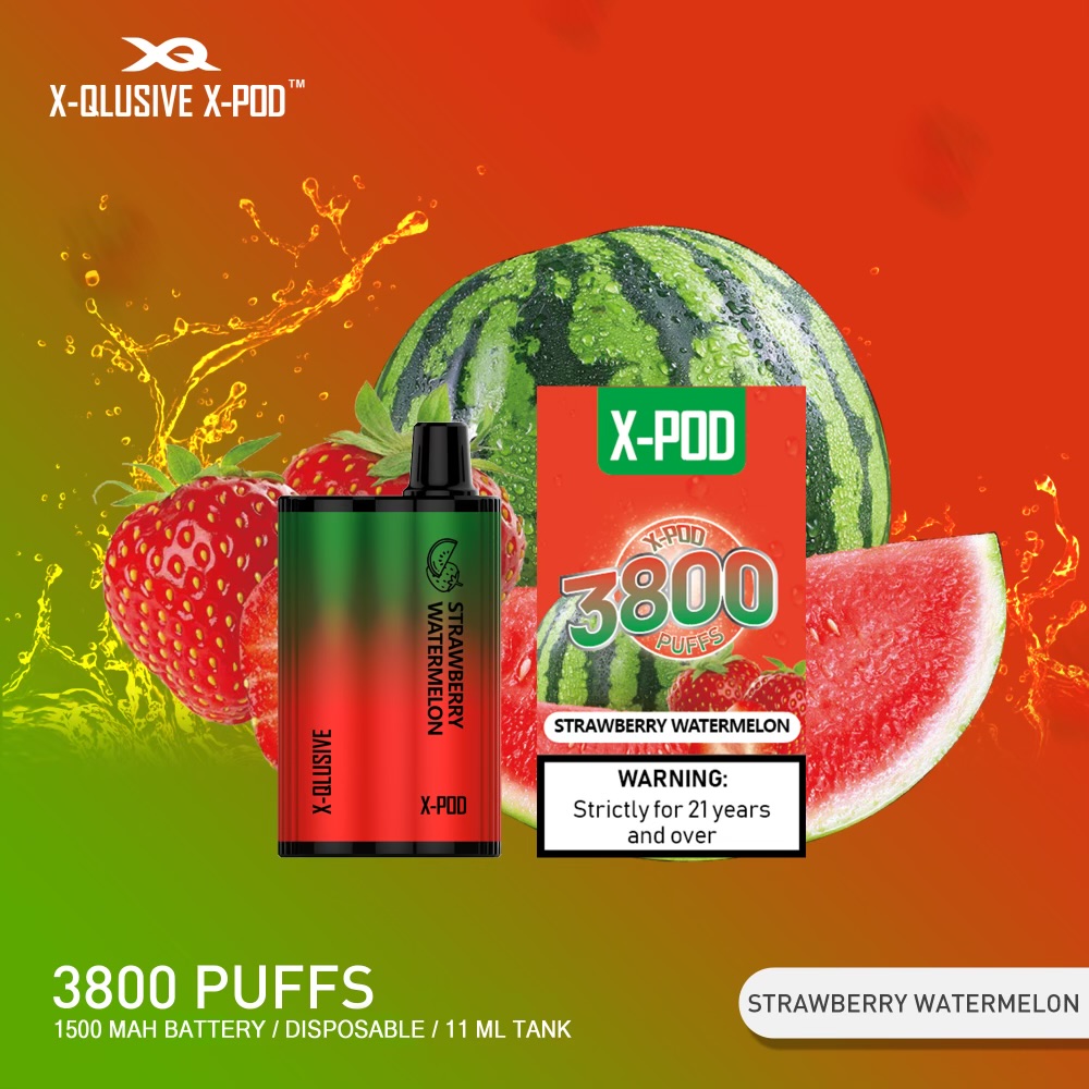 X-QLUSIVE X-POD STRAWBERRY WATERMELON – 3800 PUFFS — image 1