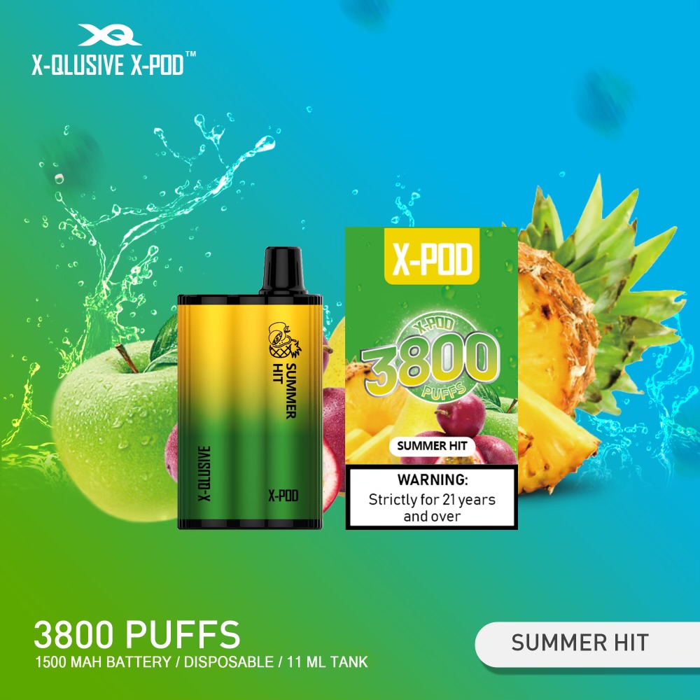 X-QLUSIVE X-POD SUMMER HIT (Apple Passionfruit Mango) – 3800 PUFFS — image 1