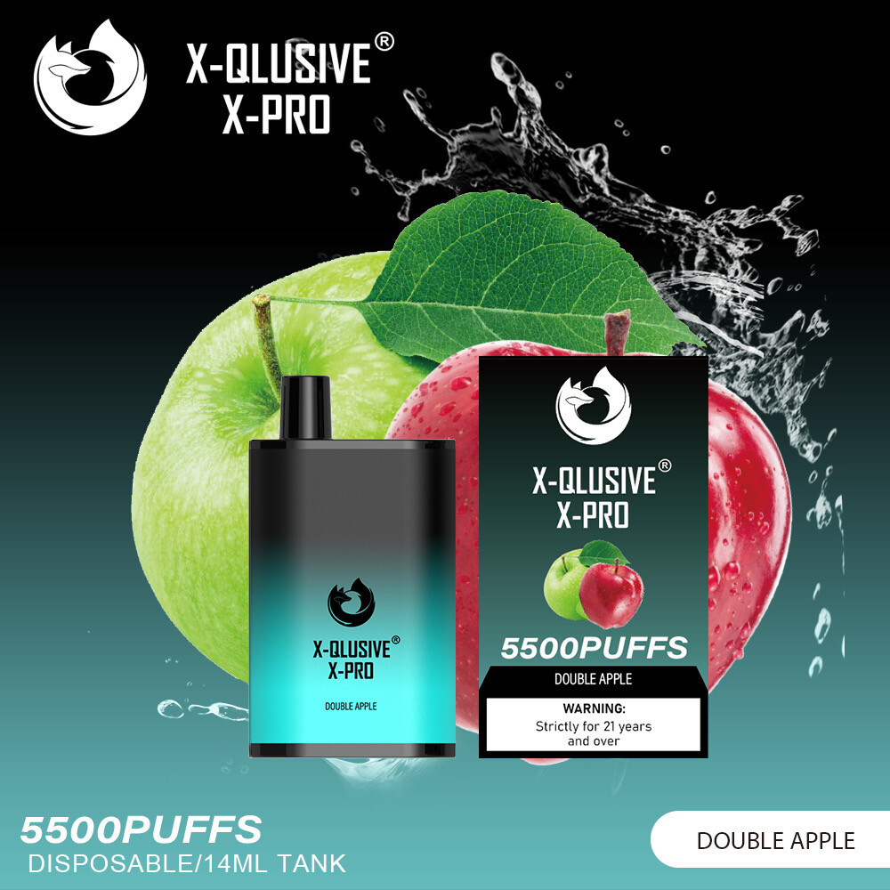 X-QLUSIVE X-PRO DOUBLE APPLE – 5500 PUFFS — image 1